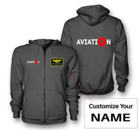 Thumbnail for Aviation Designed Zipped Hoodies