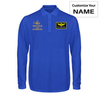 Thumbnail for Keep Calm and Autorotate Designed Long Sleeve Polo T-Shirts