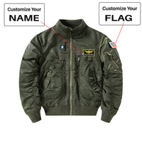 Thumbnail for Custom Flag & Name US Air Force Bomber Jackets