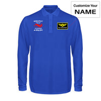 Thumbnail for If You're Cool You're Probably a Pilot Designed Long Sleeve Polo T-Shirts