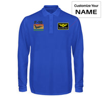 Thumbnail for Retro Fighter Jet F16 Designed Long Sleeve Polo T-Shirts