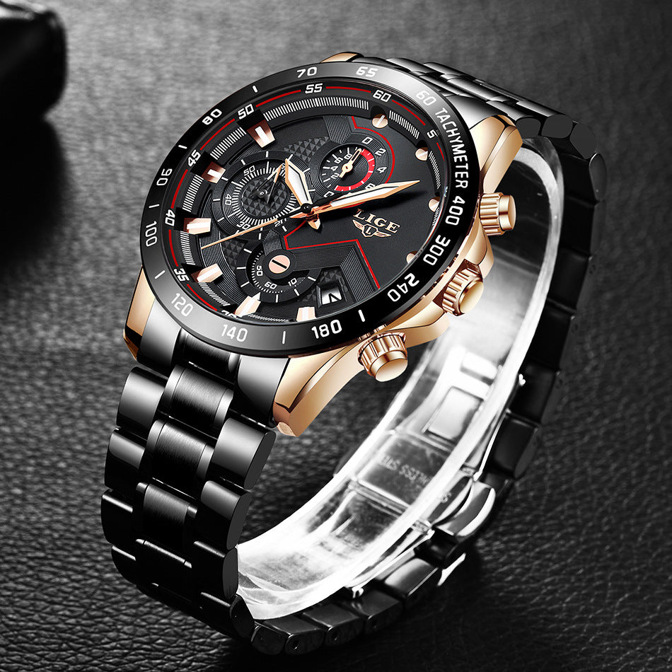 Quartz Fashion Stainless Steel Top Brand Luxury Sport Mens Watches