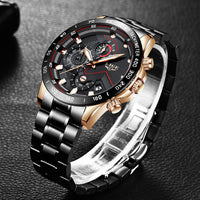 Thumbnail for Quartz Fashion Stainless Steel Top Brand Luxury Sport Mens Watches