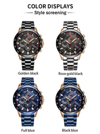 Thumbnail for Quartz Fashion Stainless Steel Top Brand Luxury Sport Mens Watches