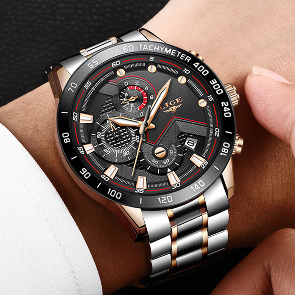 Quartz Fashion Stainless Steel Top Brand Luxury Sport Mens Watches