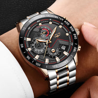 Thumbnail for Quartz Fashion Stainless Steel Top Brand Luxury Sport Mens Watches