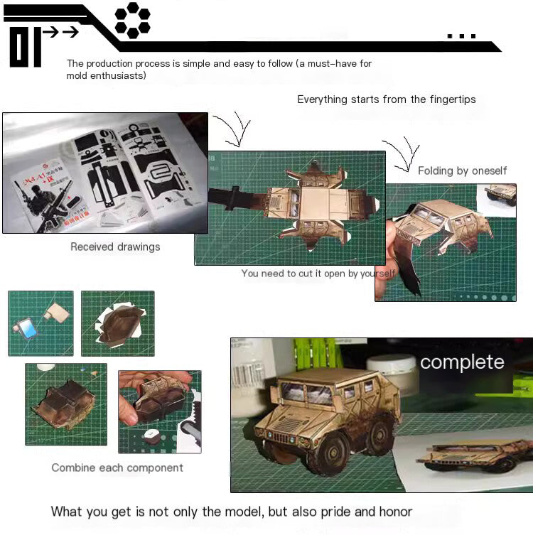 Piaggio Afandi P180 Private Aircraft Papercraft 3D Paper Model Stereo Handmade Drawings