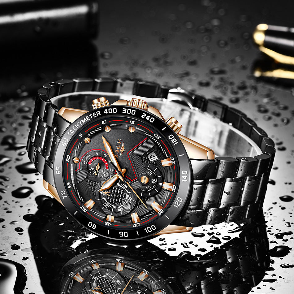 Quartz Fashion Stainless Steel Top Brand Luxury Sport Mens Watches