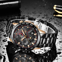 Thumbnail for Quartz Fashion Stainless Steel Top Brand Luxury Sport Mens Watches