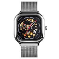 Thumbnail for Fully Automatic Mechanical Watch Waterproof Square Stainless Steel Mesh Strap