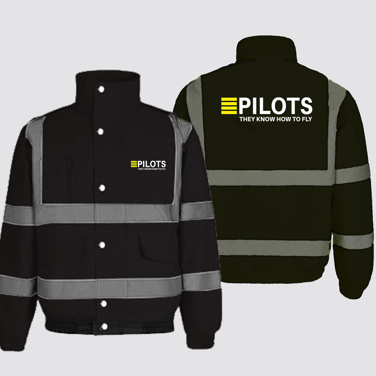 Pilots They Know How To Fly Designed Reflective Winter Jackets