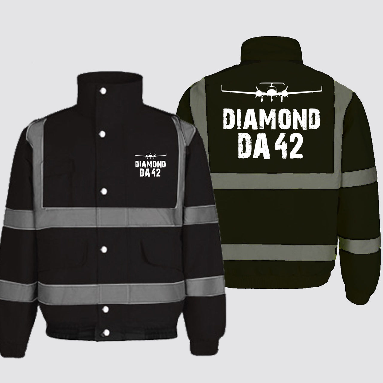 Diamond DA42 & Plane Designed Reflective Winter Jackets