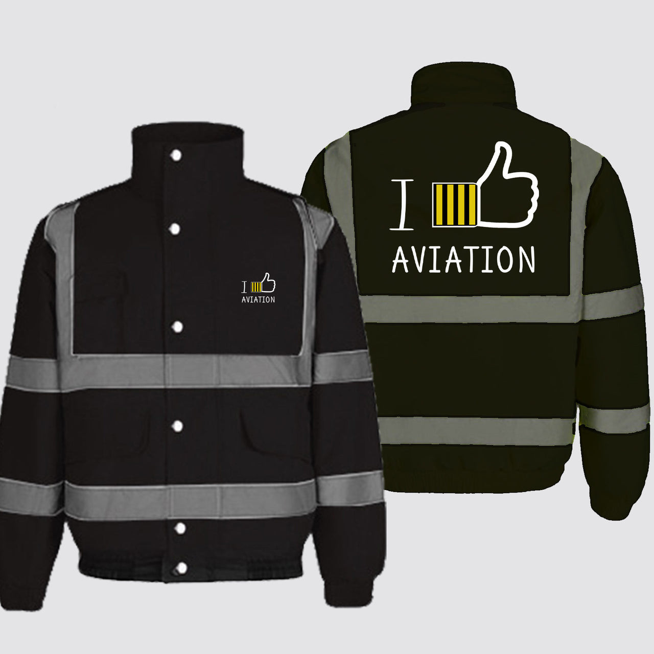 I Like Aviation Designed Reflective Winter Jackets