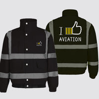 Thumbnail for I Like Aviation Designed Reflective Winter Jackets