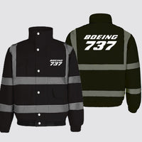 Thumbnail for Boeing 737 & Text Designed Reflective Winter Jackets