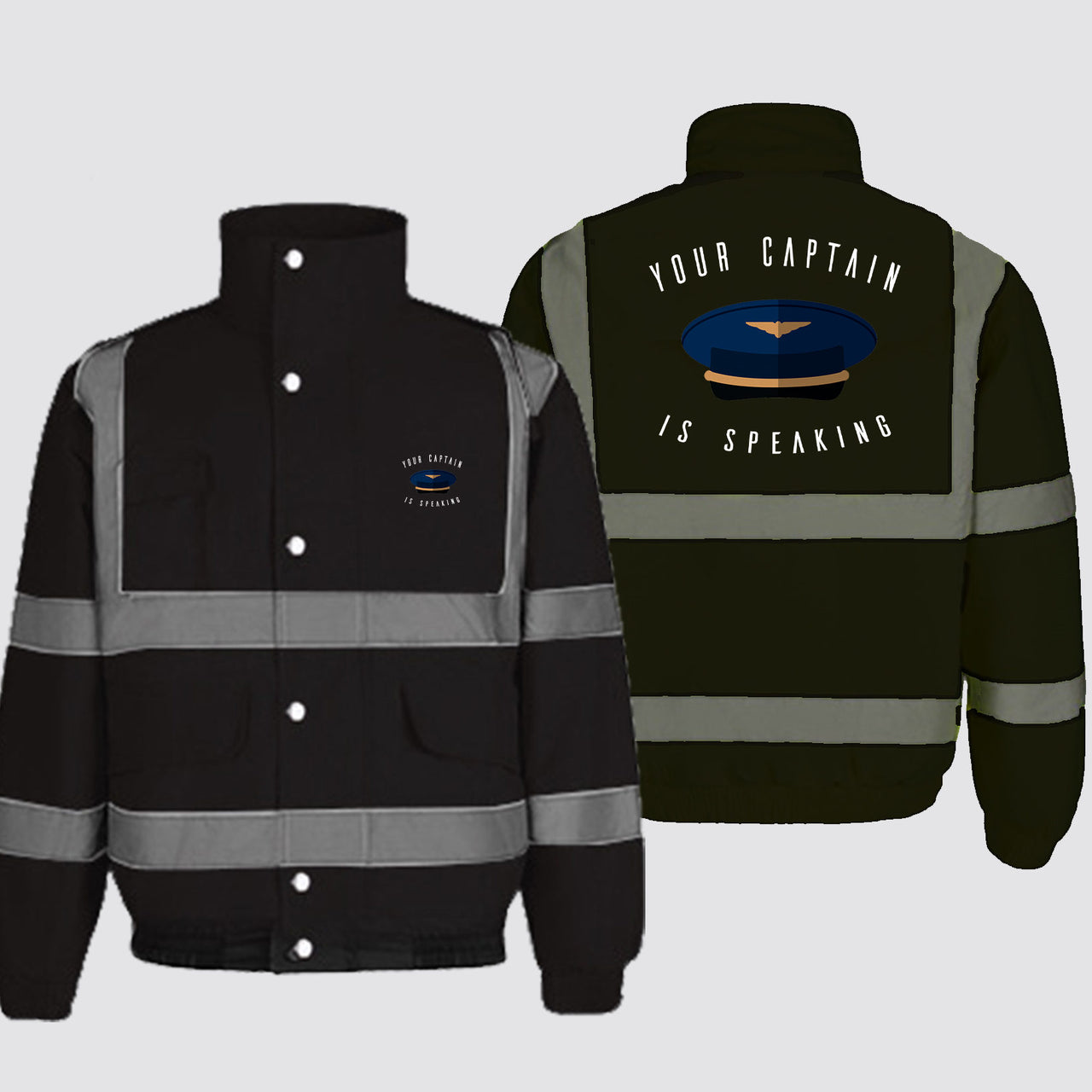 Your Captain Is Speaking Designed Reflective Winter Jackets