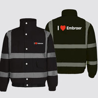 Thumbnail for I Love Embraer Designed Reflective Winter Jackets
