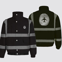 Thumbnail for Aviation Finger Print Designed Reflective Winter Jackets