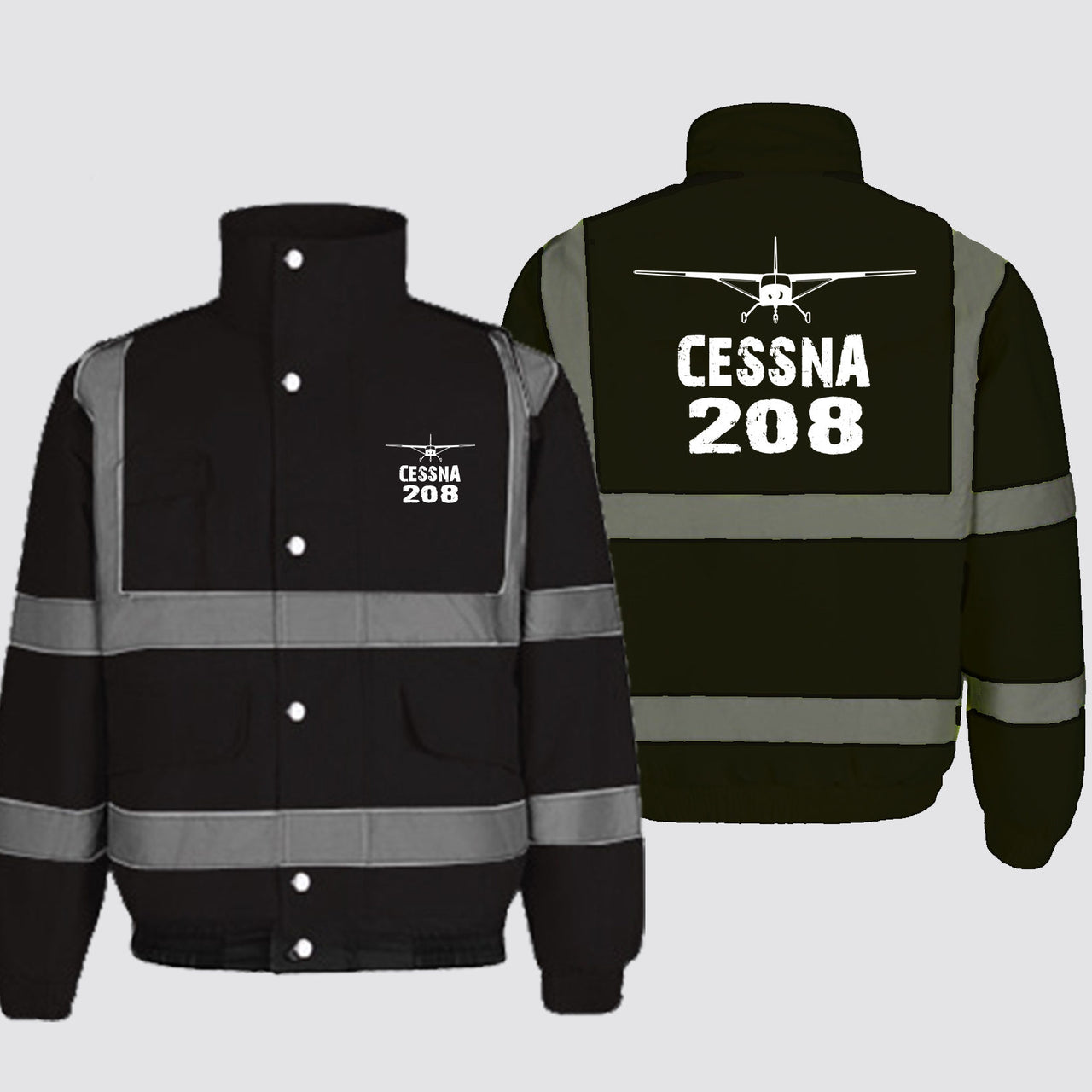 Cessna 208 & Plane Designed Reflective Winter Jackets