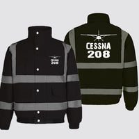 Thumbnail for Cessna 208 & Plane Designed Reflective Winter Jackets