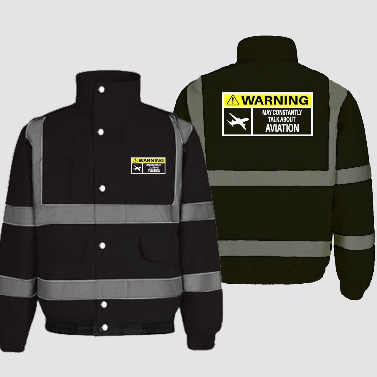 Warning May Constantly Talk About Aviation Designed Reflective Winter Jackets