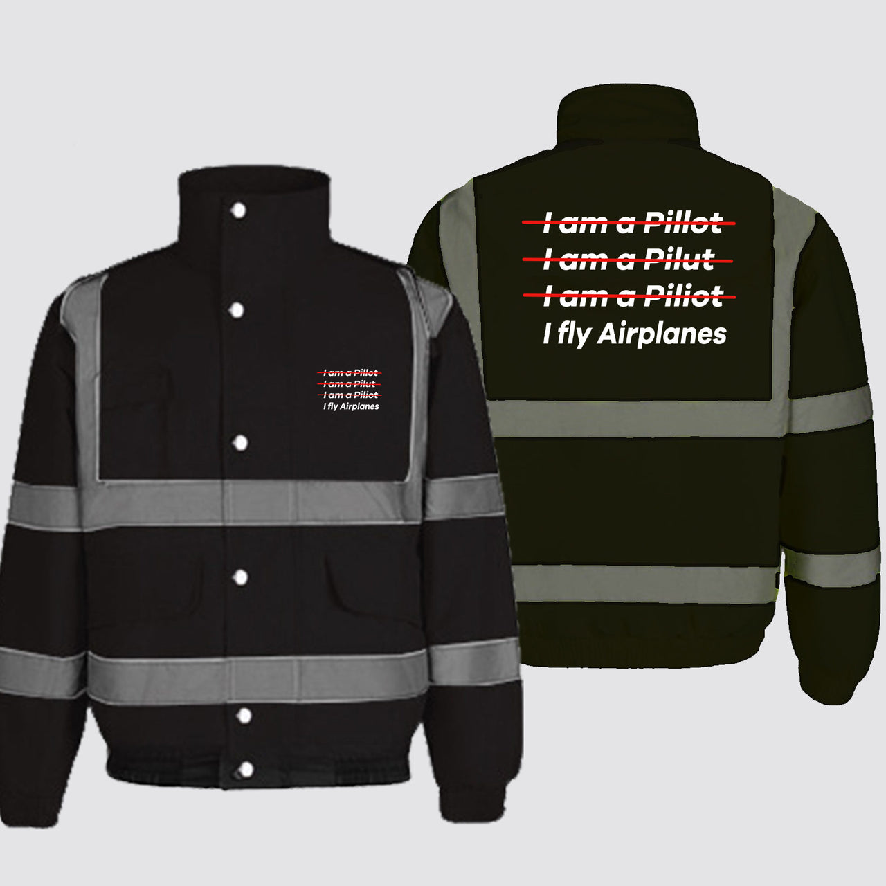 I Fly Airplanes Designed Reflective Winter Jackets