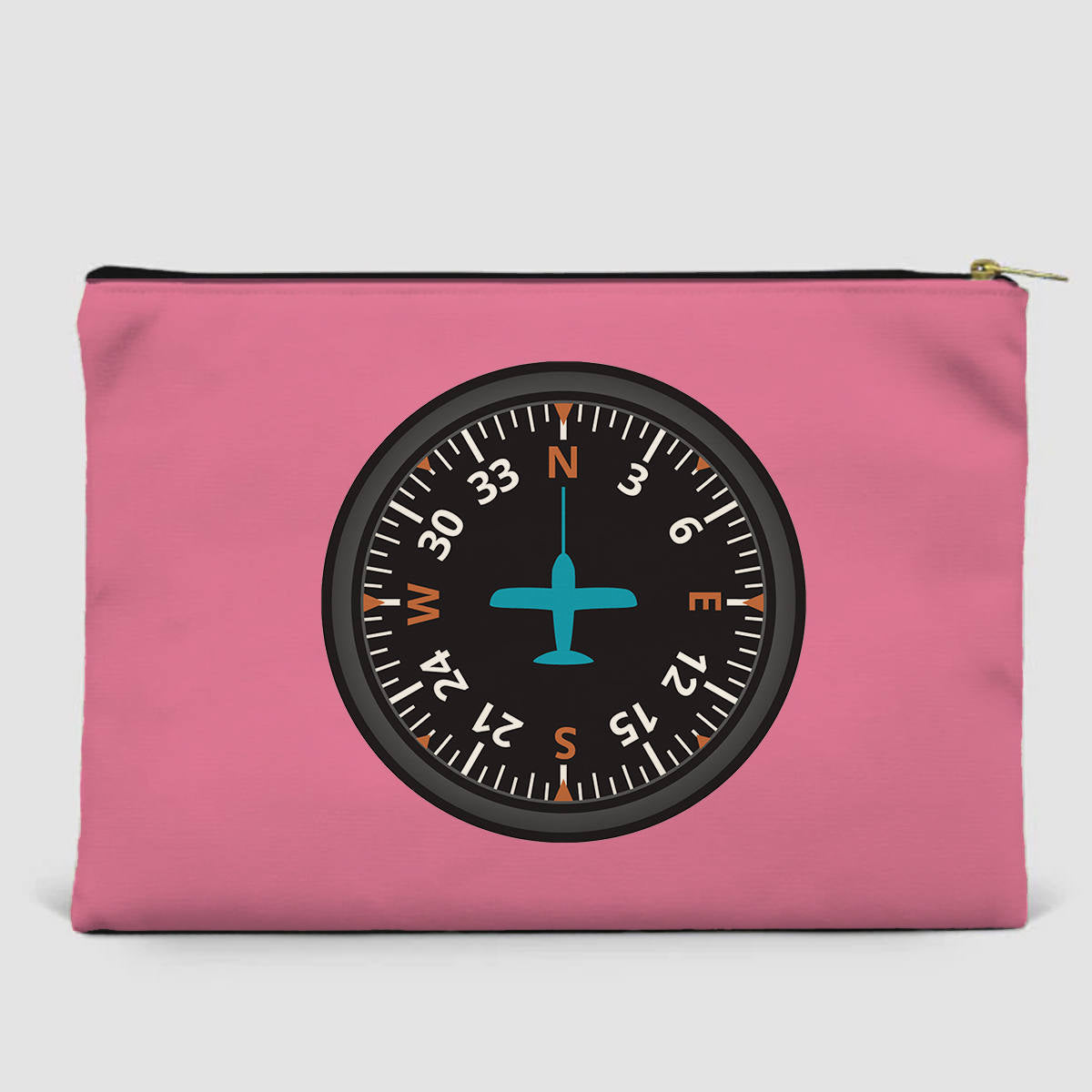 Airplane Instruments (Heading) Designed Zipper Pouch