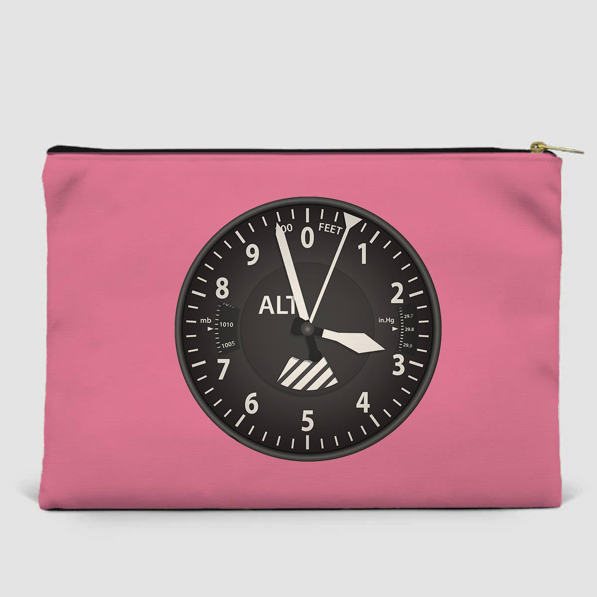 Airplane Instruments (Altitude) Designed Zipper Pouch