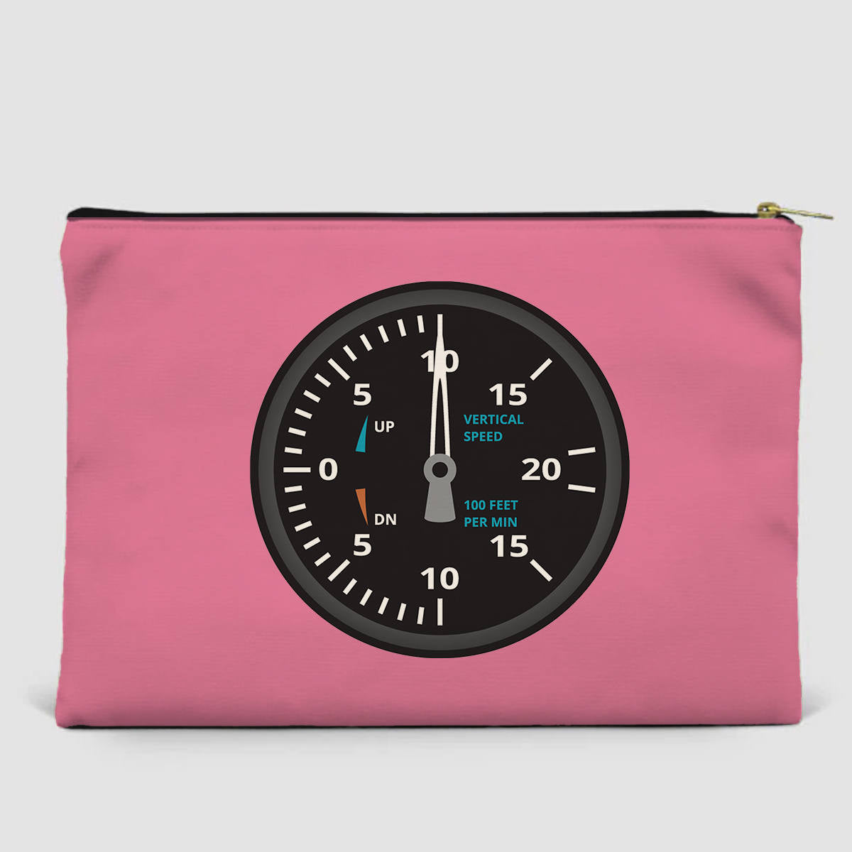 Airplane Instruments (Vertical Speed) Designed Zipper Pouch