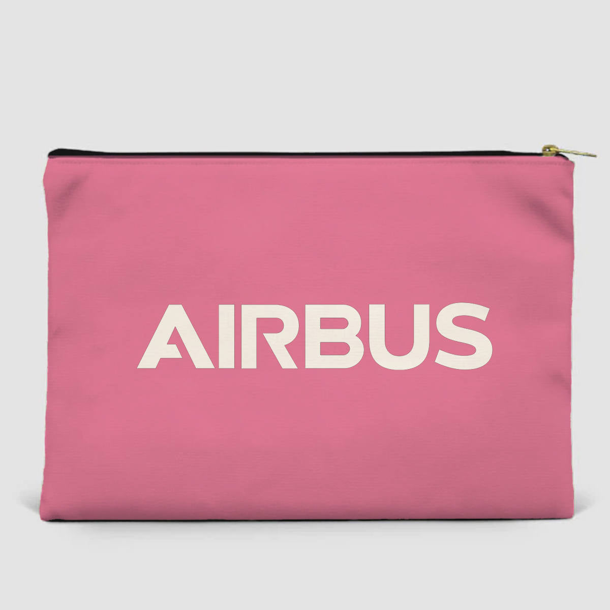 Airbus & Text Designed Zipper Pouch