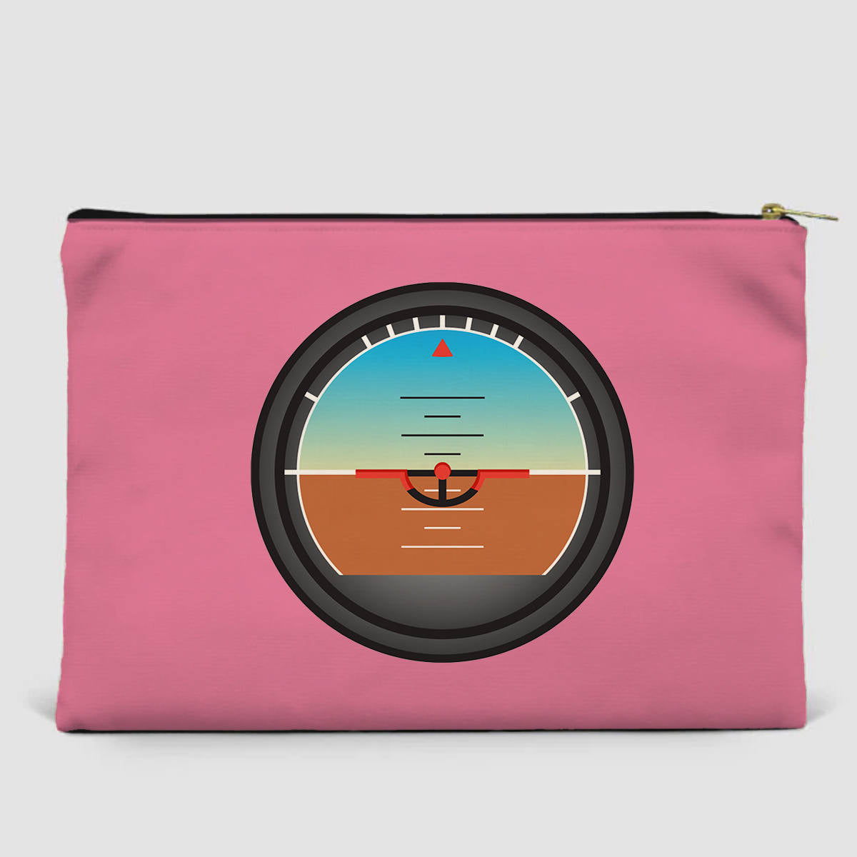 Airplane Instruments (Gyro Horizon) Designed Zipper Pouch
