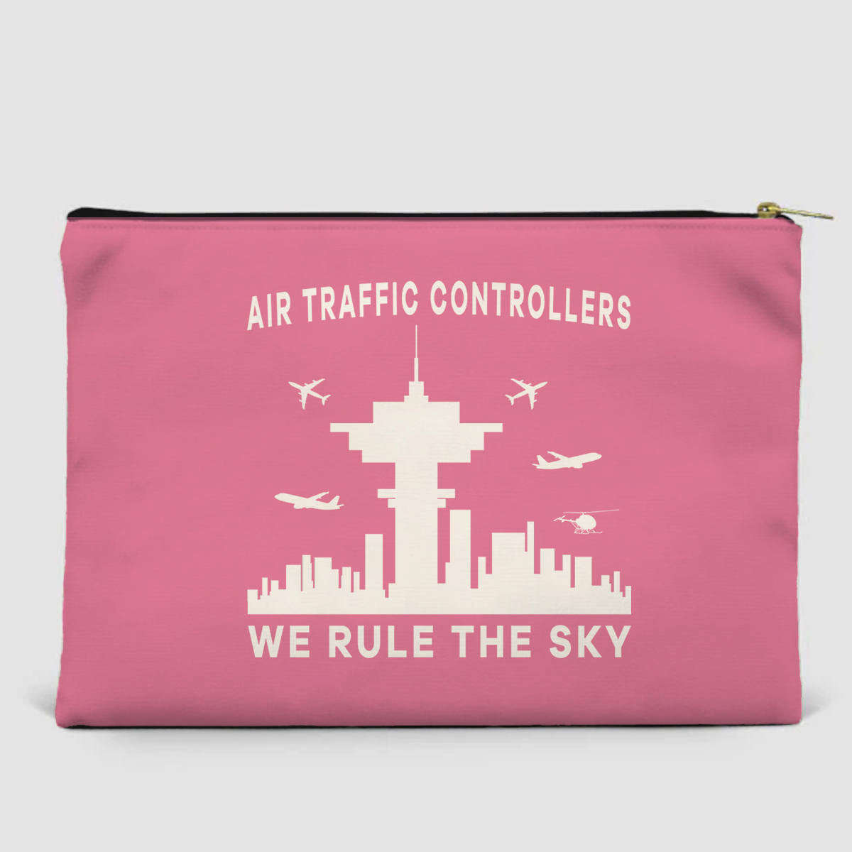 Air Traffic Controllers - We Rule The Sky Designed Zipper Pouch