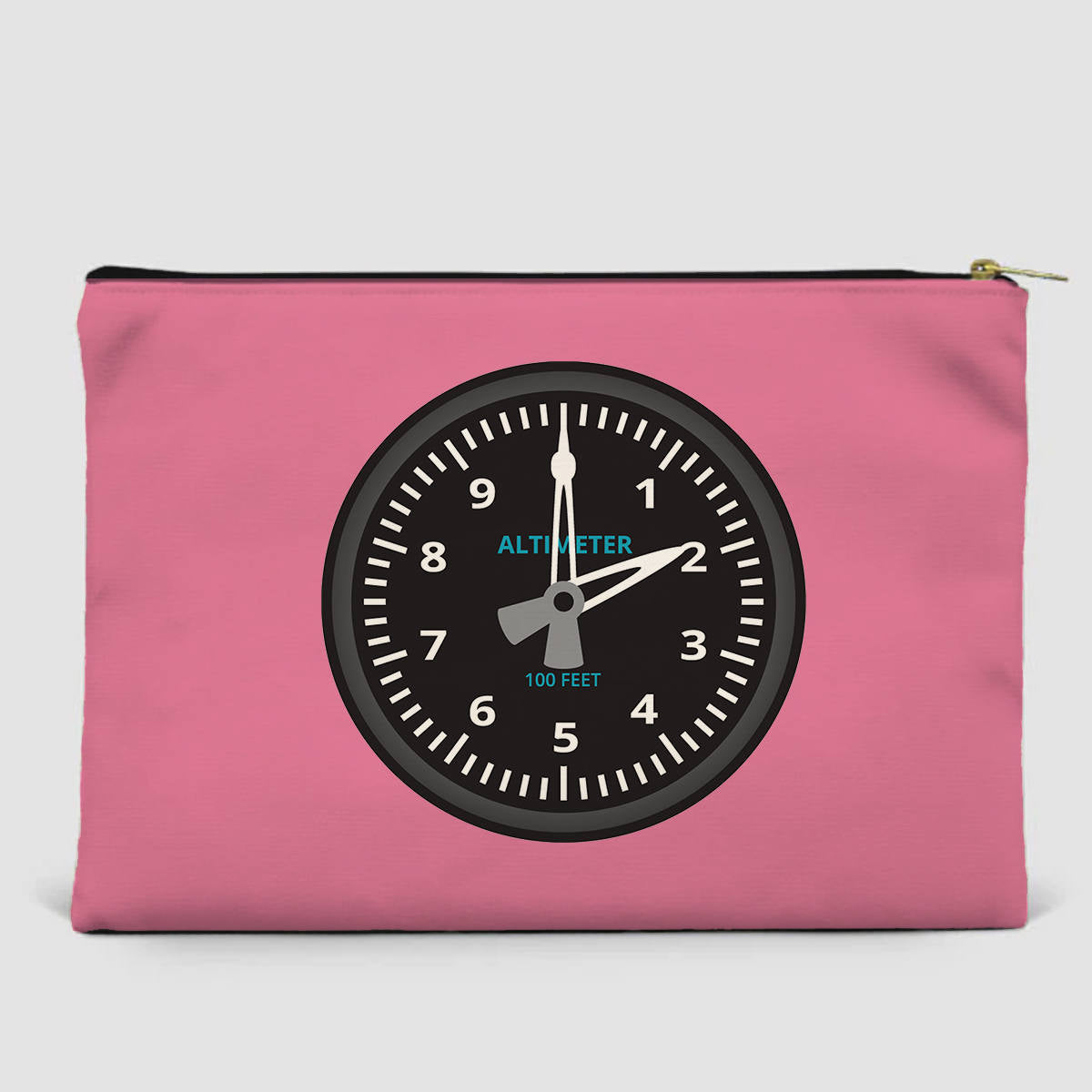 Airplane Instruments (Altimeter) Designed Zipper Pouch