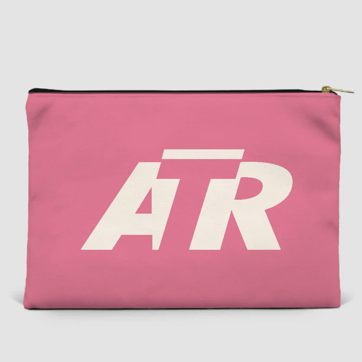 ATR & Text Designed Zipper Pouch