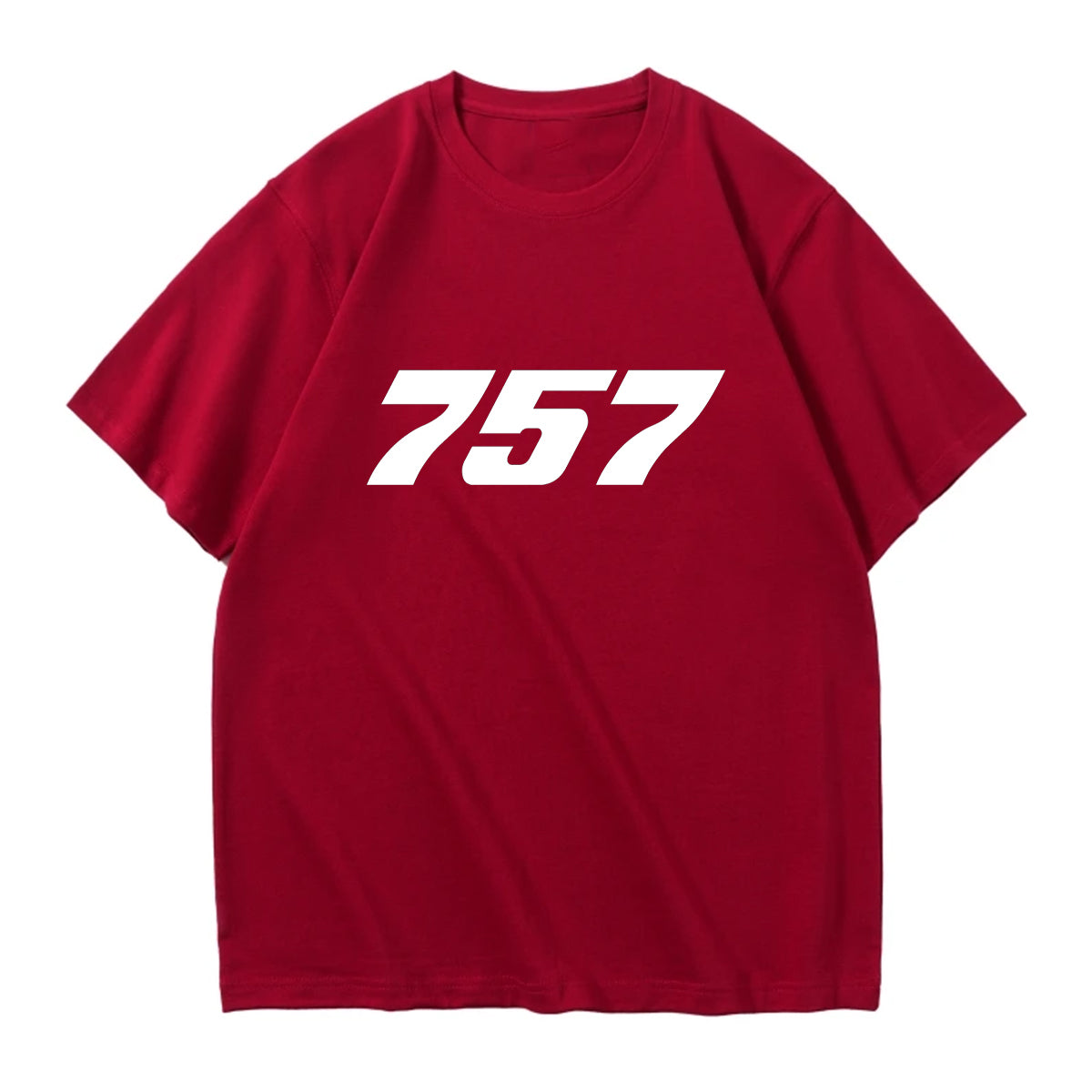 757 Flat Text Designed Relax Fit T-Shirts