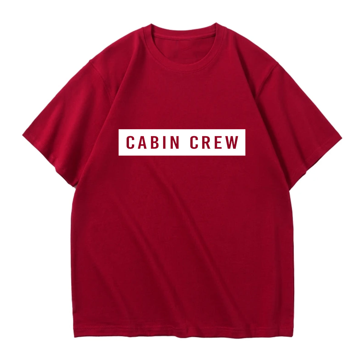 Cabin Crew Text Designed Relax Fit T-Shirts