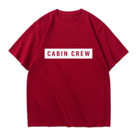Thumbnail for Cabin Crew Text Designed Relax Fit T-Shirts