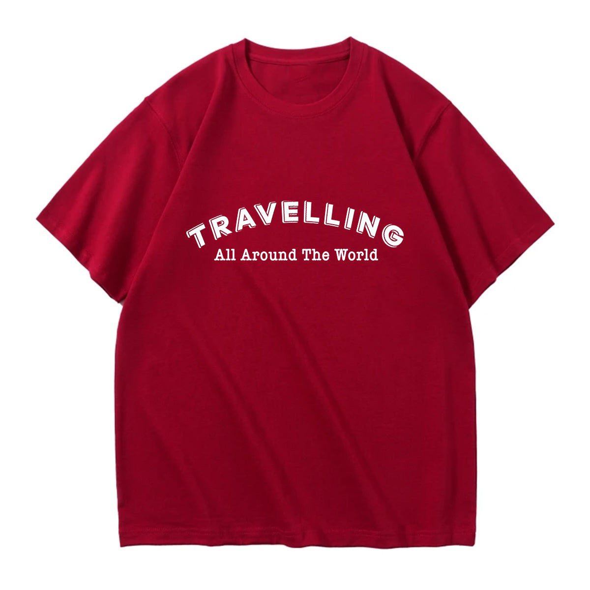 Travelling All Around The World Designed Relax Fit T-Shirts