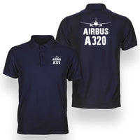 Thumbnail for Airbus A320 & Plane Designed Double Side Polo T-Shirts