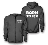 Thumbnail for Born To Fix Airplanes Designed Zipped Hoodies