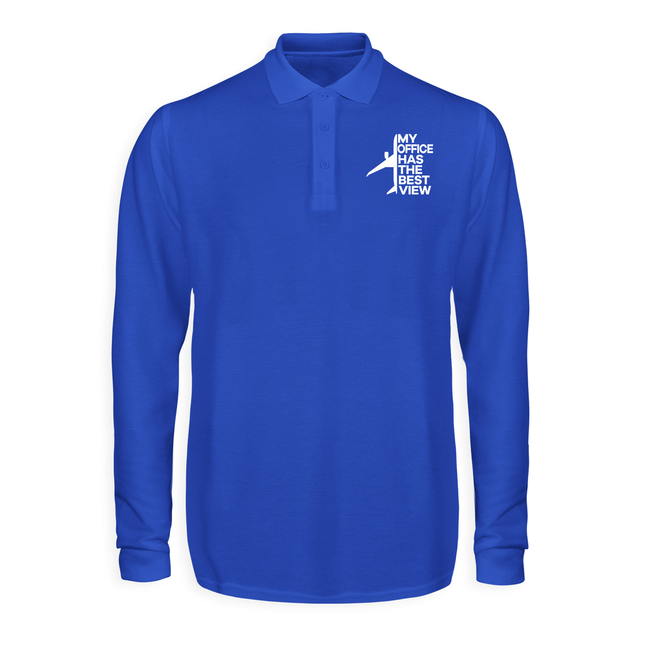 My Office Has The Best View Designed Long Sleeve Polo T-Shirts