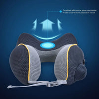 Thumbnail for Elastic Foldable Inflatable U-Shaped Neck Pillow for Airplanes