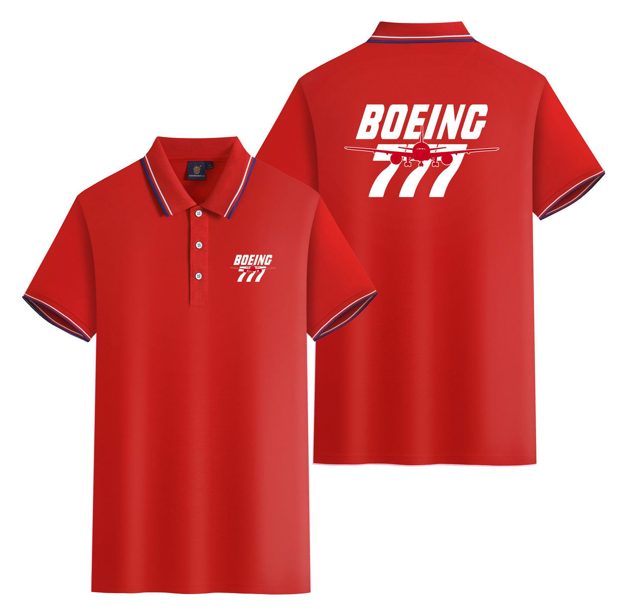 Amazing Boeing 777 Designed Stylish Polo T-Shirts (Double-Side)