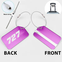 Thumbnail for 727 Flat Text Designed Fashion Metal Luggage Tags