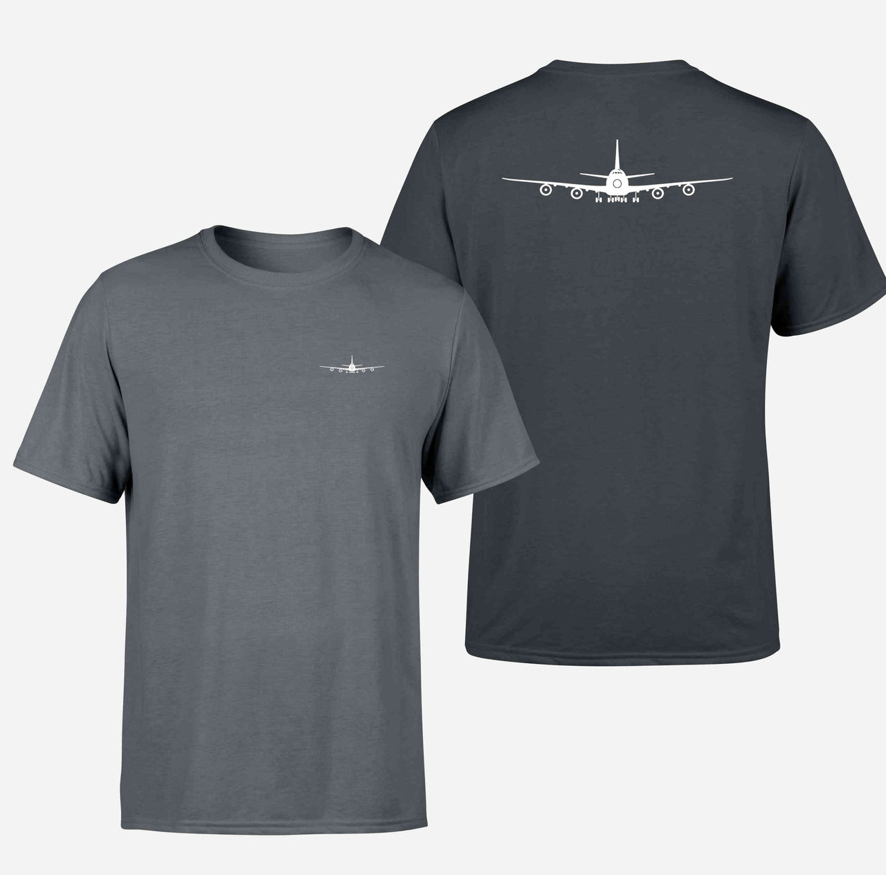Boeing 747 Silhouette Designed Double-Side T-Shirts