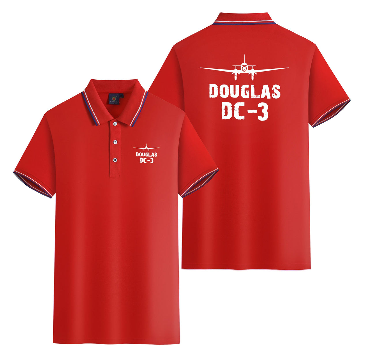 Douglas DC-3 & Plane Designed Stylish Polo T-Shirts (Double-Side)