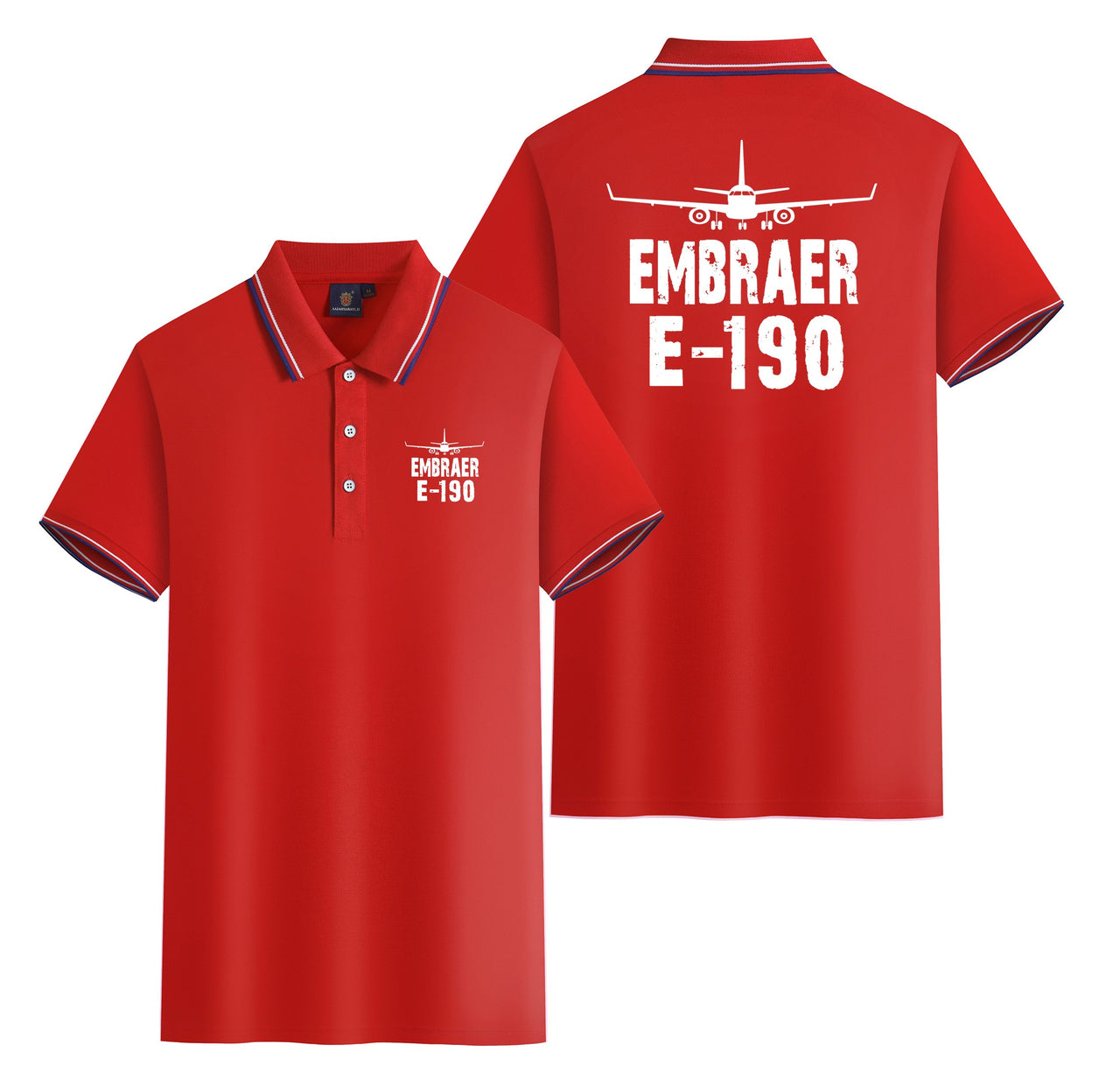 Embraer E-190 & Plane Designed Stylish Polo T-Shirts (Double-Side)