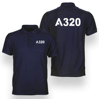 Thumbnail for A320 Flat Text Designed Double Side Polo T-Shirts