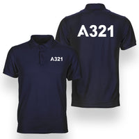 Thumbnail for A321 Flat Text Designed Double Side Polo T-Shirts