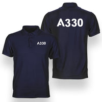 Thumbnail for A330 Flat Text Designed Double Side Polo T-Shirts